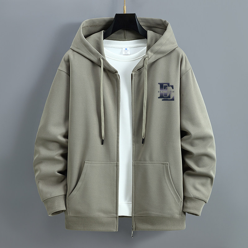 秋冬季开衫卫衣男士潮牌连帽青少年学生上衣服宽松运动拉链外套