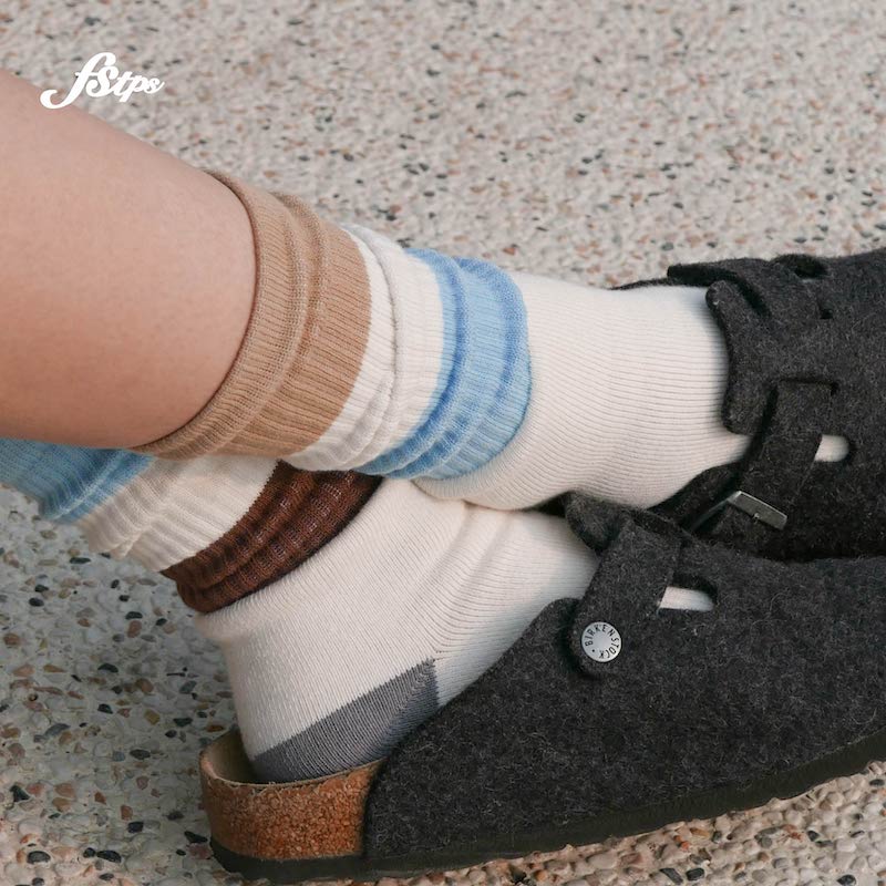 FSTPS不对称设计拼色瑜伽袜AB袜