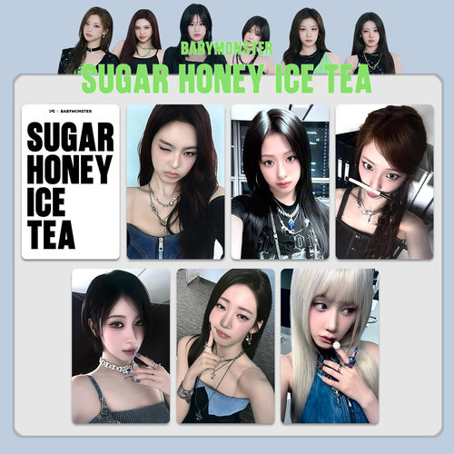 BABYMONSTER宝怪SUGAR HONEY ICE TEA打歌卡蜂蜜冰茶预录小卡自制