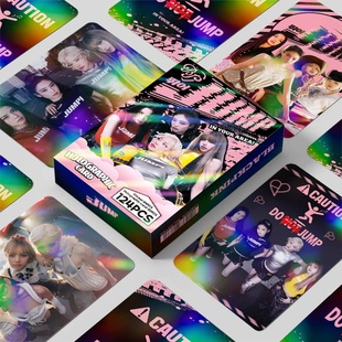 現(xiàn)貨124pcs鐳射卡BP粉墨新專Jump周邊閃卡手賬貼紙雙面LOMO卡禮物