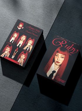 现货JENNIE55张lomo卡 BP粉墨金珍妮个人专辑RUBY周边明信片小卡