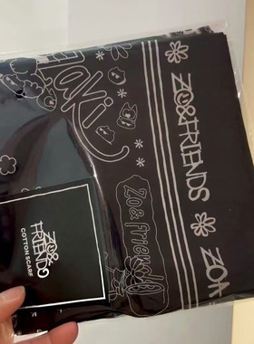 现货权志龙丝巾ZOA联名方巾头巾可折叠明星周边自制爱豆应援ins