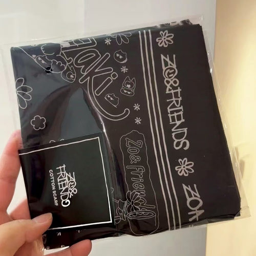 权志龙GD丝巾ZOA联名方巾头巾ins