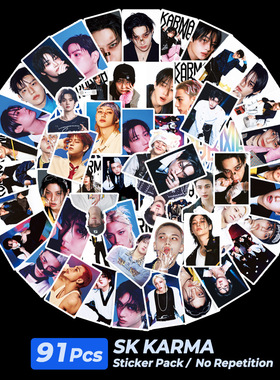 现货Kpop DIY装饰贴 91张SK贴纸 4TH Studio Album KARMA STISKER