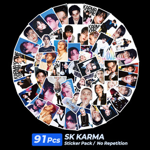 现货Kpop DIY装饰贴 91张SK贴纸 4TH Studio Album KARMA STISKER