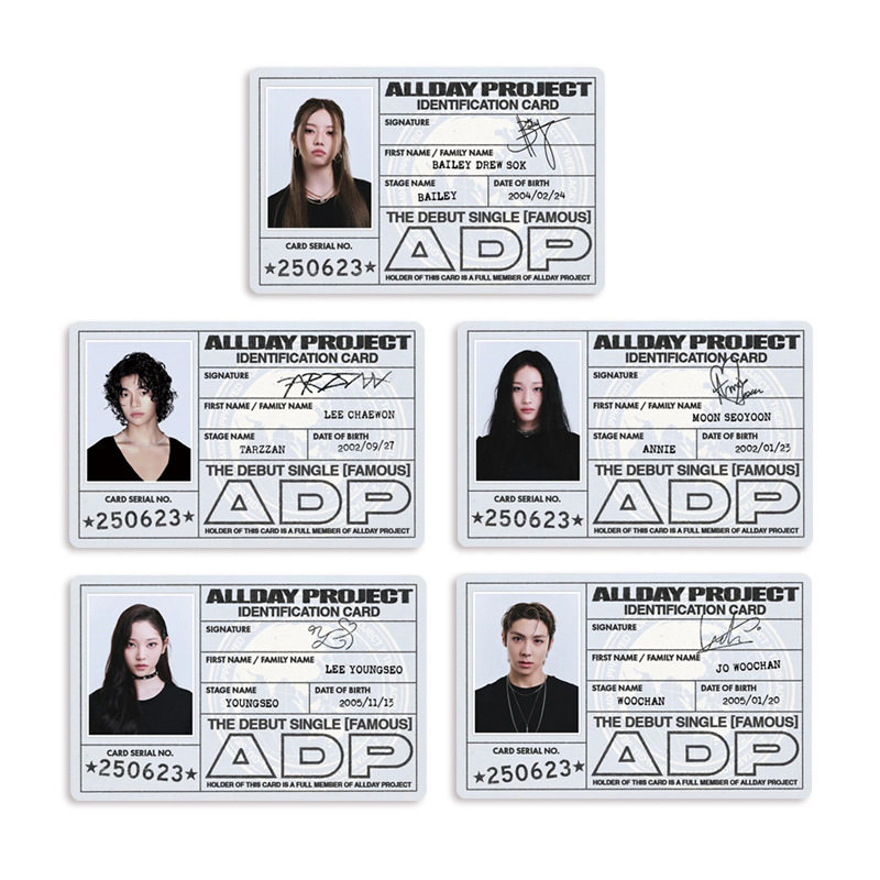 ALLDAYPROJECTID卡明信片ins