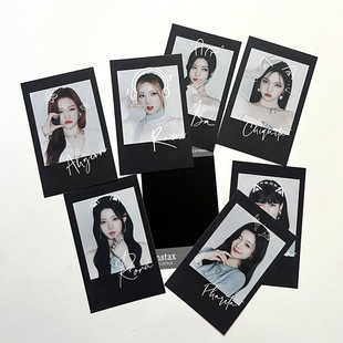 BABYMONSTER小卡 拍立得小卡Polaroid签名黑色小卡 老柒 茶 露 贤