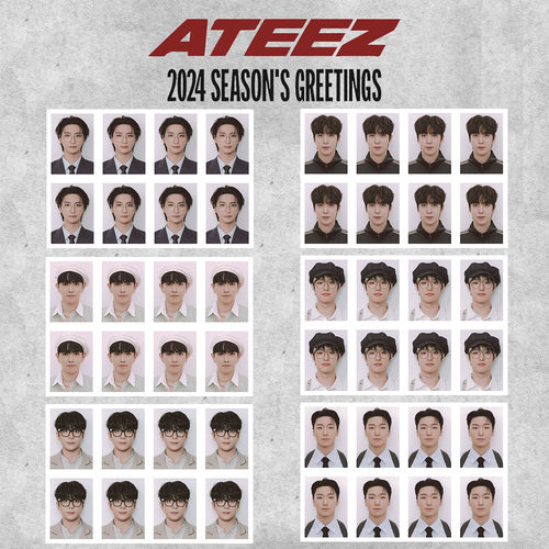 ATEEZ周边一寸证件照台历应援