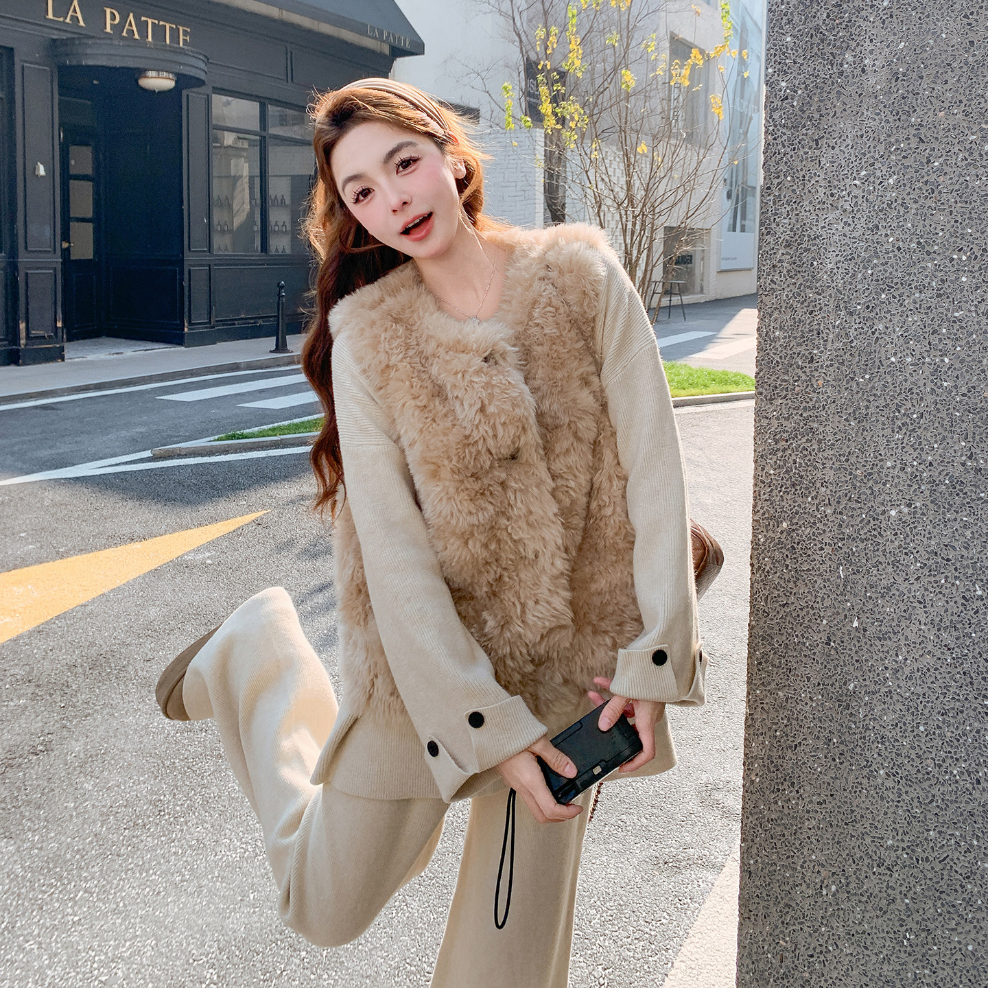 新品针织套装加马甲2D118-6198-P245-K345,女装套装/套裙,2D118