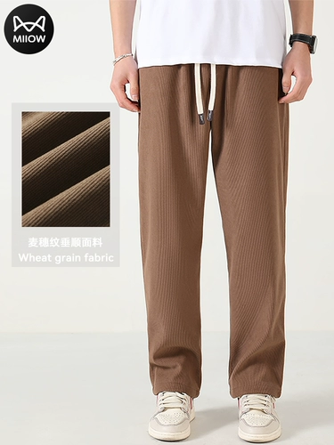 Демисезонные вельветовые штаны, свободный прямой крой