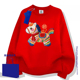 团队班服定制 长袖 开门红卡通红色卫衣男女加绒春季 纯棉上衣亲子装