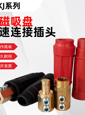 电磁吸盘电缆线快速接头DKL-35起重机电磁铁连接器电缆线快速插头