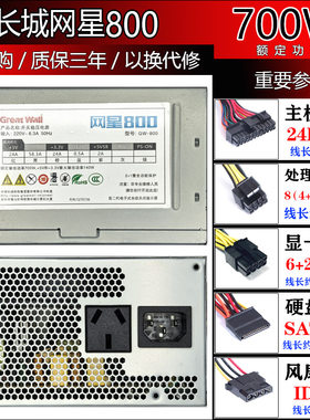 长城网星800700W二手拆机电源