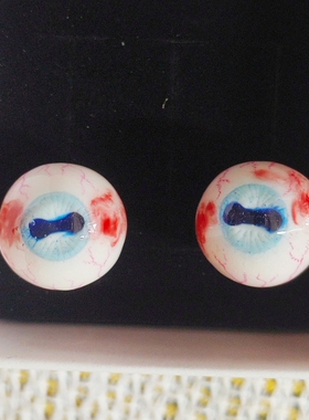 多色大号眼球耳环耳钉耳钩耳夹横瞳竖瞳羊瞳