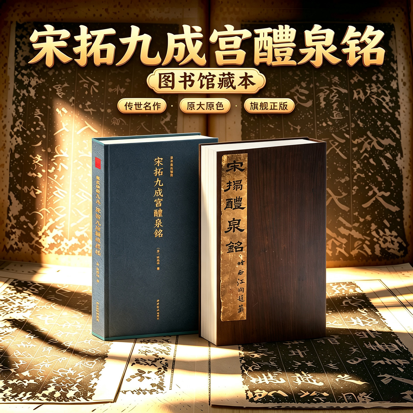 宋拓九成宫醴泉铭 善本碑帖精华 经折装帧高清原大原色原碑帖拓本 欧阳询楷书毛笔书法字帖临摹入门范本收藏鉴赏 西泠印社