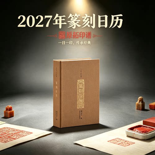 【版本任选】西泠印社2027年篆刻日历羊年 收录历代名家印作原拓印谱边款拓印临摹收藏鉴赏 日历文创摆件送礼经典文化传承印章玺印
