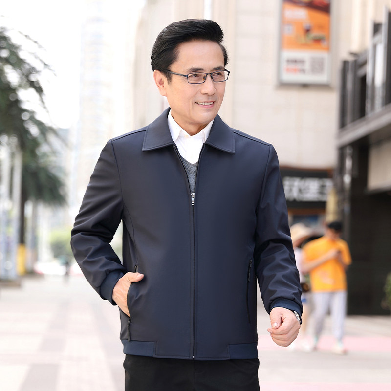 中年男士外套翻领秋季