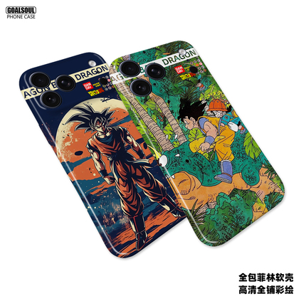 Dragon Ball 17Promax Phone Case 16/15/14/17Pro Trendy Brand Iqoo15 Anime P80/70/60 Japanese Style Mate80/60Pro K90/80 Full Coverage Film Soft Case X300 Xiaomi 17