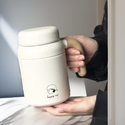 316食品级不锈钢量杯保温杯大容量 带把手柄316不锈钢保温杯子