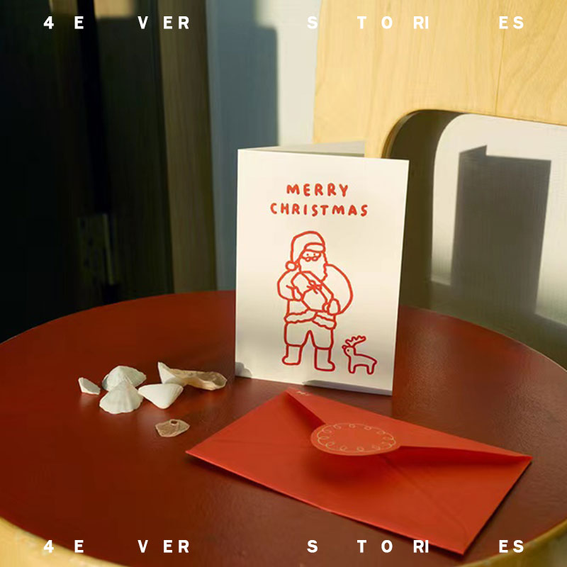 4ES|圣诞系列卡片套装韩国ins