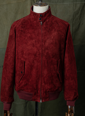 HDK(海觉） 油蜡头层反做绒面马皮 哈灵顿G9夹克 美式复古 皮衣