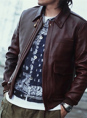 HDK(海觉）HORWEEN LUX全植鞣茶心粒面肉感牛皮A2 1.5MM厚度皮衣