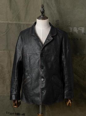 HDK(海觉） eton伊顿 宽松落肩全粒面茶芯马皮皮衣 司闸员