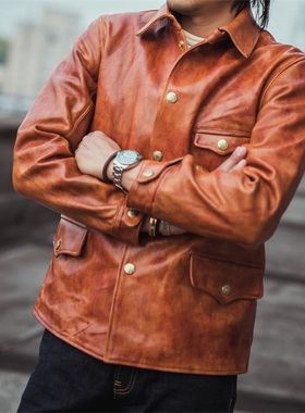 HDK(海觉）HORWEEN ESSEX BRAKE MAN 全植鞣牛皮手工擦色 司闸员