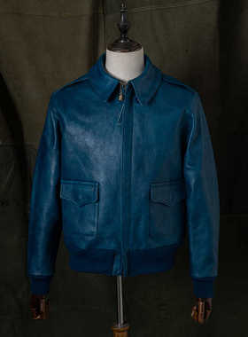 HDK(海觉）INDIGO 8号马皮 无涂无铬鞣马皮 27752 A2 飞行服夹克