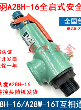 弹簧式安全阀A28H-16储气罐蒸汽锅炉全启式安全阀A28W-16T泄压阀