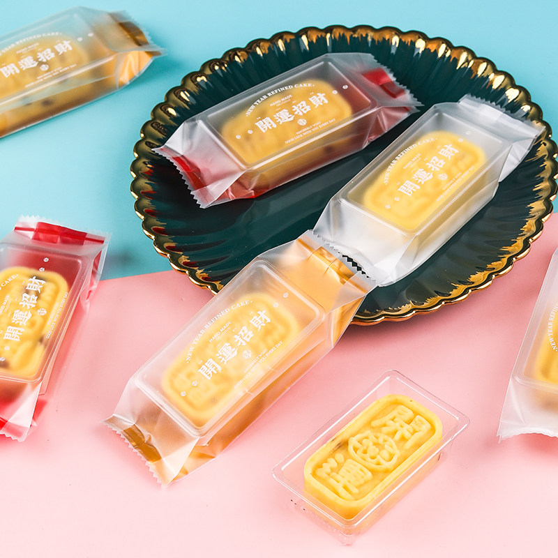 新款春节透明文字开运酥机封袋创意招财文字凤梨酥机封袋点心包装