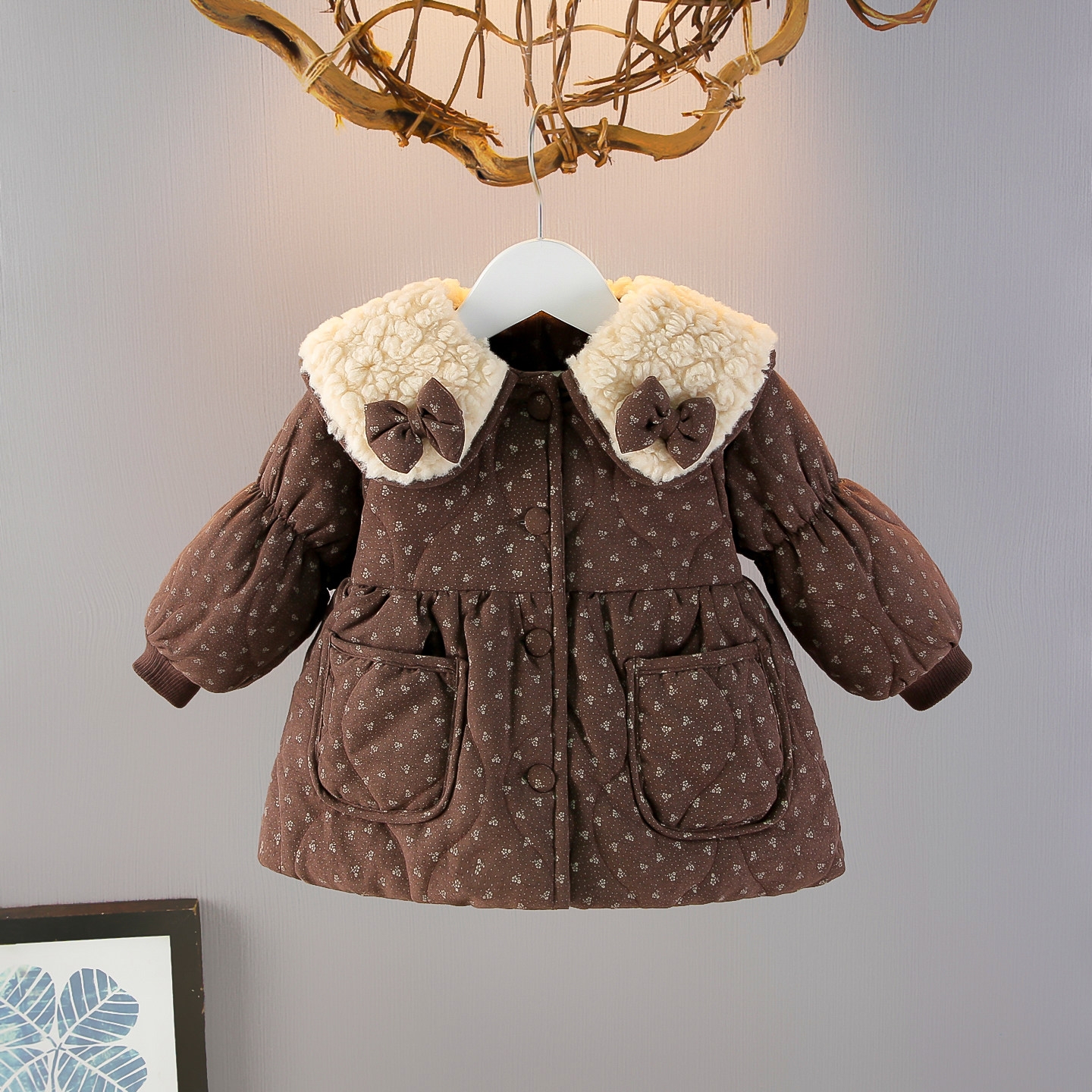 女童森系洋气棉服冬装2025新款