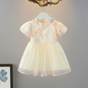 女童连衣裙夏装2026新款洋气女宝宝汉服中国风周岁小童夏季公主裙