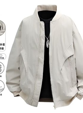 长袖春秋cleanfit棒球服外套男士美式潮流宽松休闲立领夹克