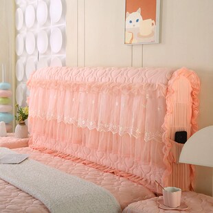 网红新款全包床头套罩公主风软包靠垫皮床头盖巾布通用防尘保护罩