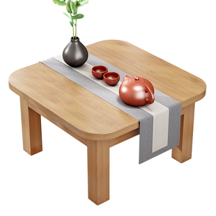 楠竹榻榻米小茶几家用炕桌实木方桌正方形炕上饭桌学习矮桌飘窗桌