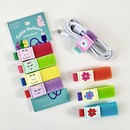 日本可爱coco酱巴巴爸爸数据线收纳器魔术贴扎带电脑线耳机绑带