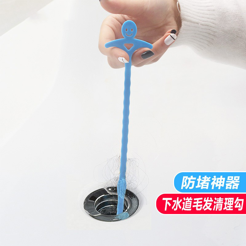 日本下水道疏通神器厨房厕所浴室头发清理器钩子马桶毛发疏通工具