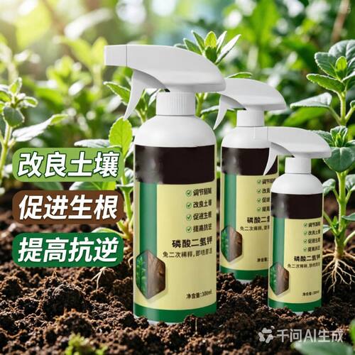 磷酸二氢钾营养液改良土壤调节酸碱促进生根提高抗逆免稀释即喷