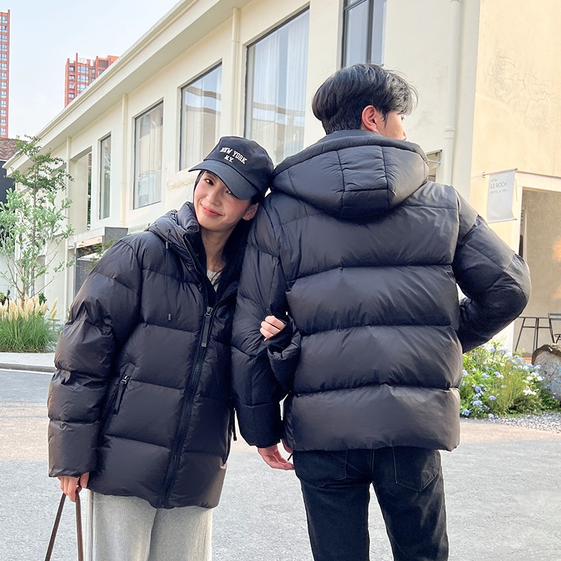 【艺名】加厚白鸭绒高奢黑金情侣羽绒服