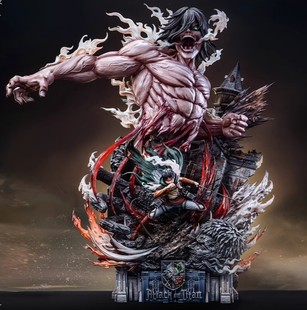 JC模玩 巨人进击的第二弹 艾    伦 耶     格尔手办雕像模玩