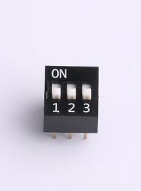 DS-03-K-T 拨码开关 3位 2.54mm间距 宽体黑色顶拨 DIP拨码开关
