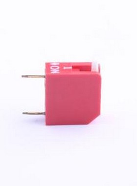 DP-01RP 拨码开关 红色1PIN立式直插琴键式侧拨拨码开关 插件