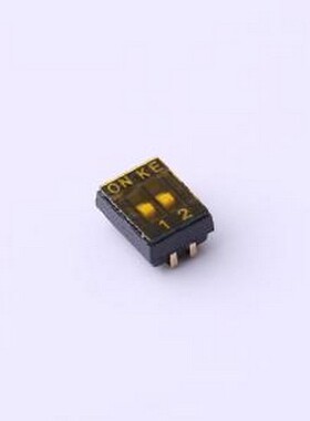 DSHP02TJGER 拨码开关 1.27mm 2位贴片拨码开关(J脚) SMD-4P,4.1x