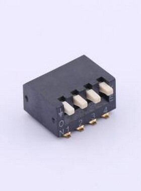 DSPV04LSGET 拨码开关 4位 2.54间距贴片型 琴键式侧拨 黑色拨码