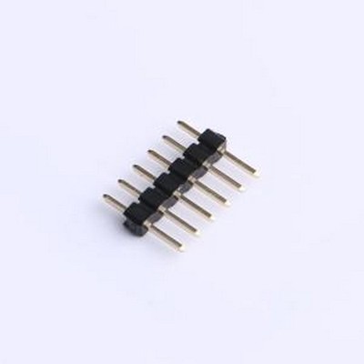 GPFA101-0602A001R1BA 排针 1x6P 间距:2mm 直插 插件,P=2mm