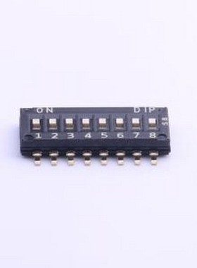 DHN-08-V-T/R 拨码开关 8位 包含引脚总宽度6.7mm 贴片 SMD-16P,4