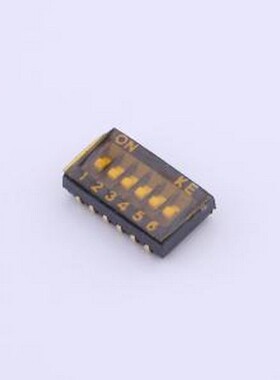 DSHP06TJGER 拨码开关 6位 1.27mm脚距内弯脚 拨码开关 SMD-12P,5