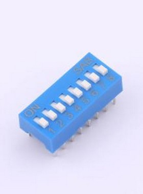 BSE08GB 拨码开关 2.54mm间距8P 蓝色插件拨码开关 插件,P=2.54mm