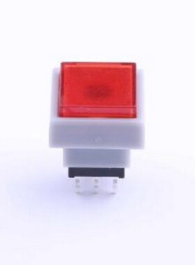 K6-6133D-L1-02 按键开关 自锁带灯开关 红色12.5mm*12.5mm 插件